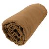 Drap housse 90x190 cm en Gaze de coton Camel