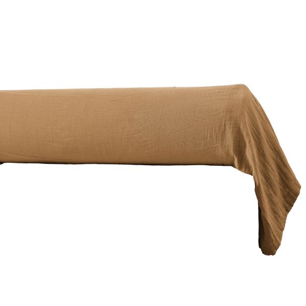 Taie de traversin 85x185 cm Gaze de coton Camel