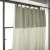 Rideau ajustable 140x300 cm Gaze de coton Vert d’eau