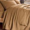 Drap plat 270x300 cm Gaze de coton Camel