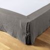 Cache sommier 140x190 cm Gaze de coton Granit