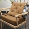 Coussin de chaise 40x40 cm Gaze de coton avec pompons Camel
