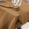 Nappe rectangle 150x350 cm Gaze de coton Camel