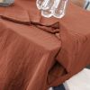 Nappe rectangle 150x250 cm Gaze de coton Terracotta