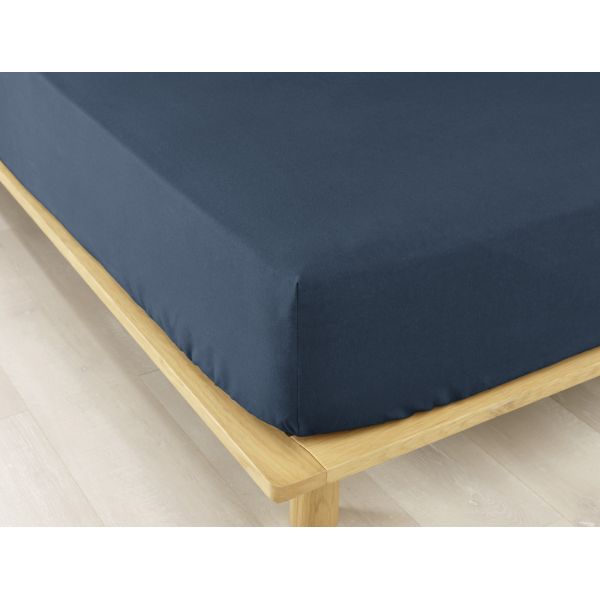 Drap housse 140x190 +30 cm Flanelle de Coton Nuit