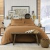 Housse de couette 240x260 Flanelle de Coton Camel