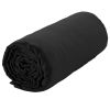 Drap housse 180x200 + 30 cm Satin de Coton Noir