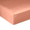 Drap housse 140x190 + 30 cm Satin de Coton Rose