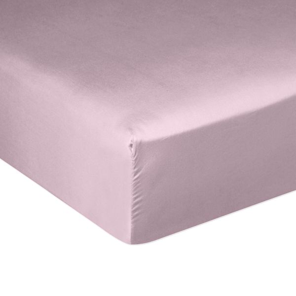 Drap housse 160x200 + 30 cm Satin de Coton Violet