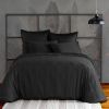 Housse de couette 220x240 cm Satin de Coton Noir