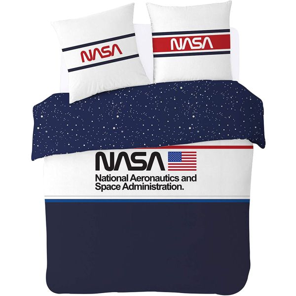 Parure de lit NASA – Bleu, Blanc, Rouge 100% coton 200x200 cm