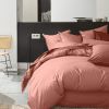 Housse de couette 220x240 cm Percale de Coton Rose Poudré