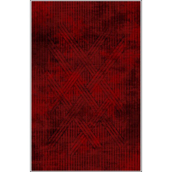 Tapis de salon 300x400 cm Polycoton Fisun Rouge