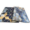 Tapis de salon 200x290 cm Polyester Luxe Bleu