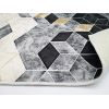 Tapis de salon 80x150 cm Polyester Luxe Noir