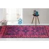 Tapis de salon 80x150 cm Polyester Maghreb Rouge