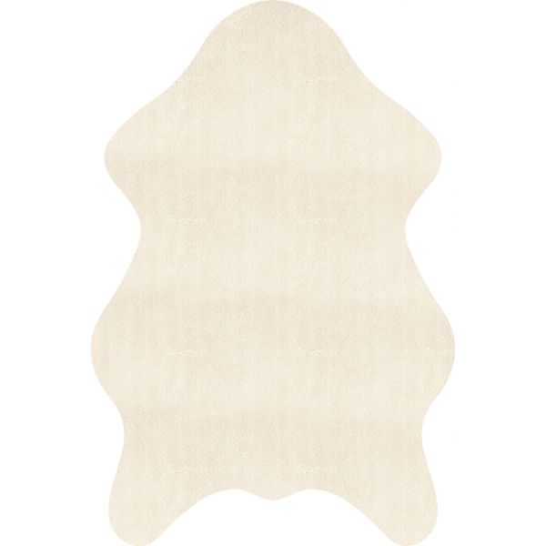 Tapis de salon 70x100 cm Polyester Manolya Blanc