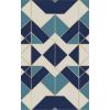 Tapis de salon 50x80 cm Polyester Triangle Bleu