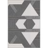 Tapis de salon 80x150 cm Polycoton Zino Gris