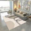 Tapis de salon 120x180 cm Polyester Seventies Beige