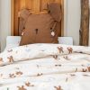 Parure de lit 200x200 cm Coton Pompon