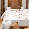 Parure de lit 200x200 cm Coton Pompon