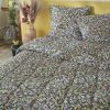 Couette imprimée 240x260 cm avec taies Coton Myosotis