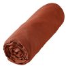 Drap housse 140x190 cm Lin Français Paprika