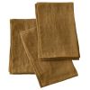 Lot de 3 serviettes 40x40 cm Lin Français Caramel