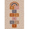 Tapis chambre enfant 80x150 cm Polyester Marelle Blanc