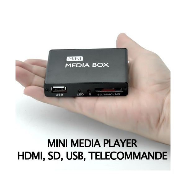 Mini média player pour TV, HDMI, USB, SD, AV