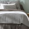Bout de lit 90x200 cm Gaze de Coton Quadri truffe