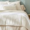 Bout de lit 90x200 cm Gaze de Coton Quadri Naturel