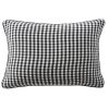 Coussin avec passepoil 40x60 cm Gaze de Coton Quadri truffe