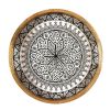 Plateau rond en manguier Mira Noir 35 cm