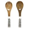 Set Saladier + Couverts en manguier Mira Noir