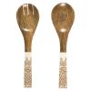 Set Saladier + Couverts en manguier Mira Orange