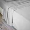 Drap plat 240x300 cm Flanelle de Coton Brume