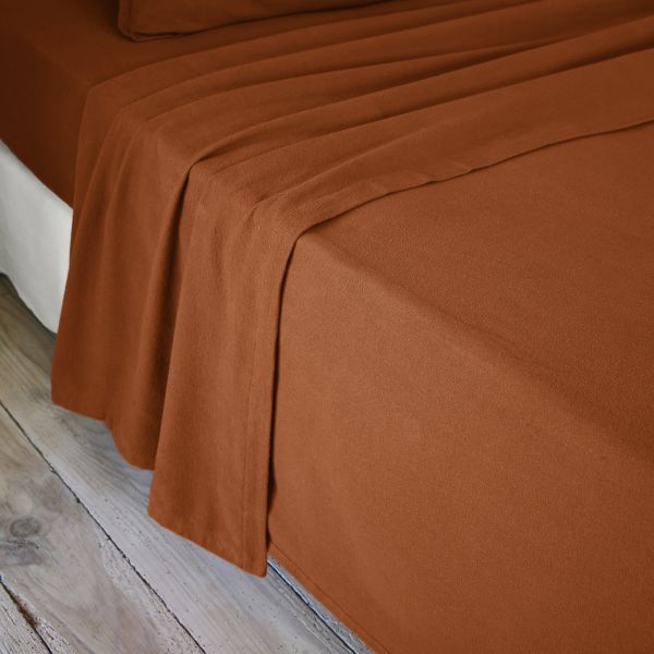Drap plat 240x300 cm Flanelle de Coton Tomette