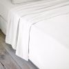 Drap plat 240x300 cm Flanelle de Coton Neige