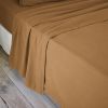 Drap plat 240x300 cm Flanelle de Coton Camel