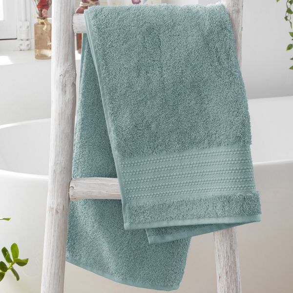 Serviette de toilette 50x90 cm Coton Bleu Glacier