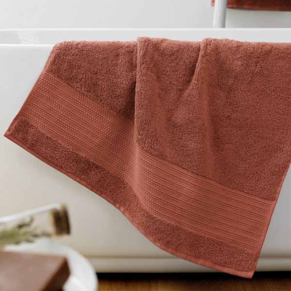 Serviette de douche 70x130 cm Coton Terracotta