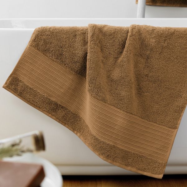 Serviette de douche 70x130 cm Coton Camel