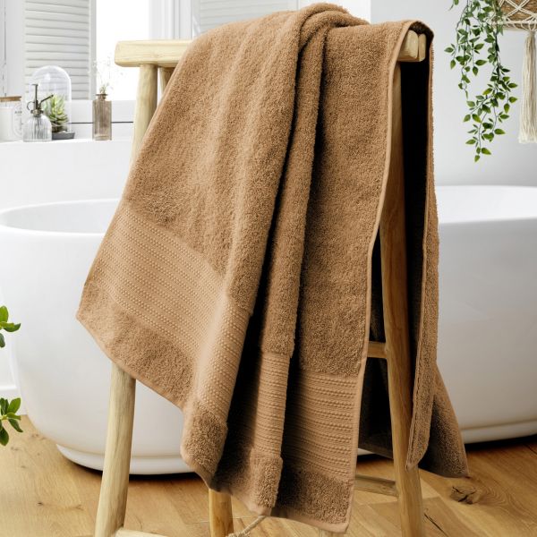 Serviette de bain 90x150 cm Coton Camel