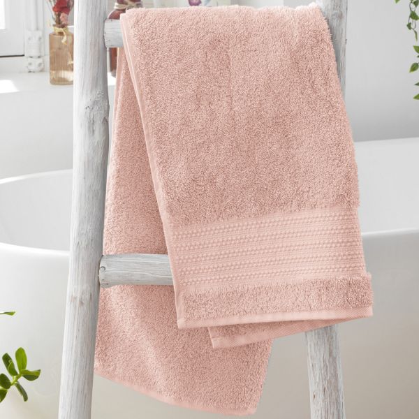 Serviette de toilette 50x90 cm Coton Rose Poudré