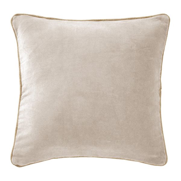 Coussin 45x45 cm Velours de coton Naturel