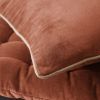 Coussin 45x45 cm Velours de coton Terracotta