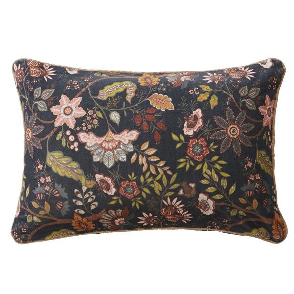 Coussin 40x60 cm Velours de coton Alix Bleu