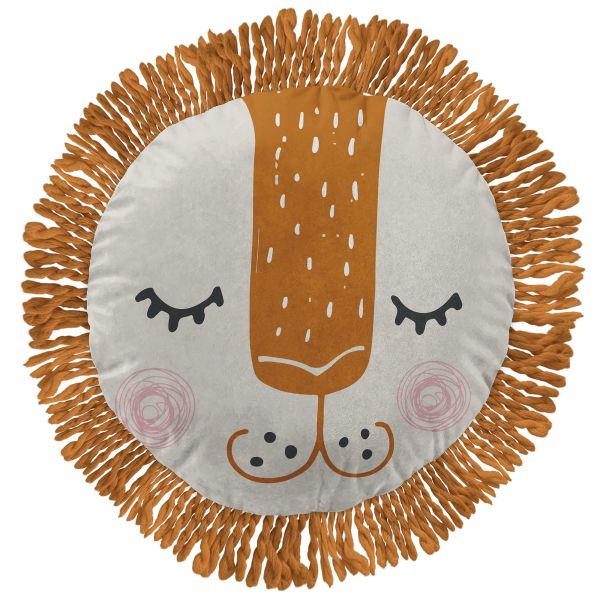 Coussin 40x40 cm Coton Charlie avec franges macramé